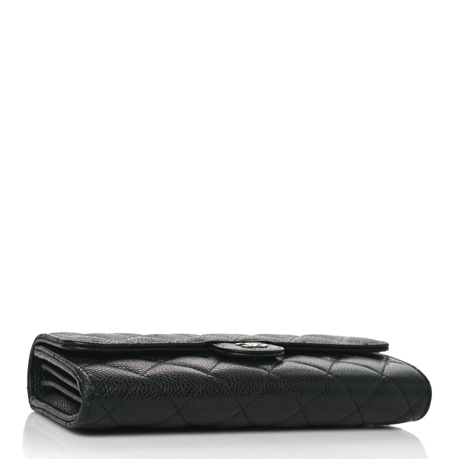 Chanel Caviar Quilted Large Gusset Flap Wallet Black 4 of 11