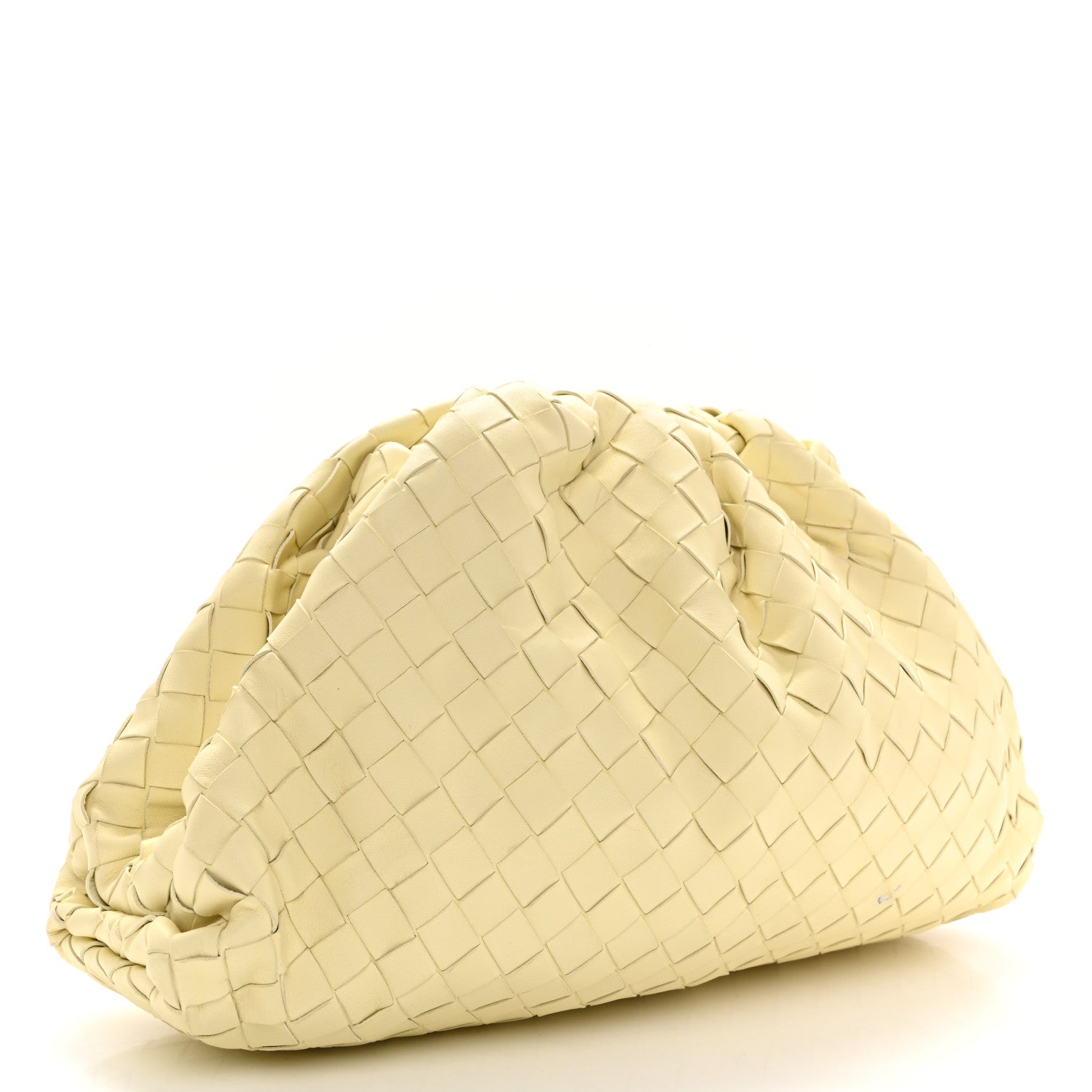 Bottega Veneta Nappa Maxi Intrecciato The Pouch Oversized Clutch Ice Cream 3 of 10