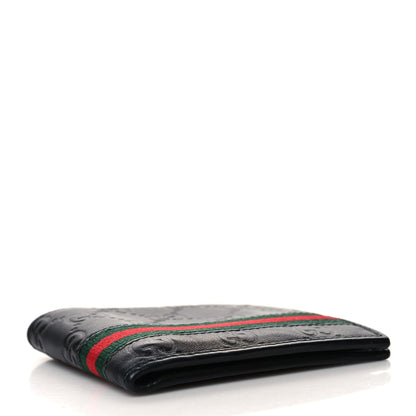 Gucci Guccissima Web Bi-Fold Wallet Black 4 of 9