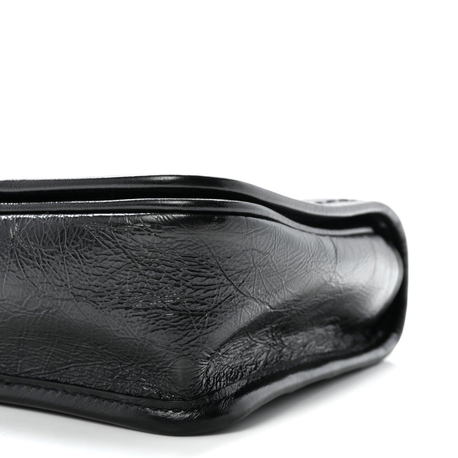 Saint Laurent Crinkled Calfskin Matelasse Monogram Niki Chain Wallet Black 9 of 10