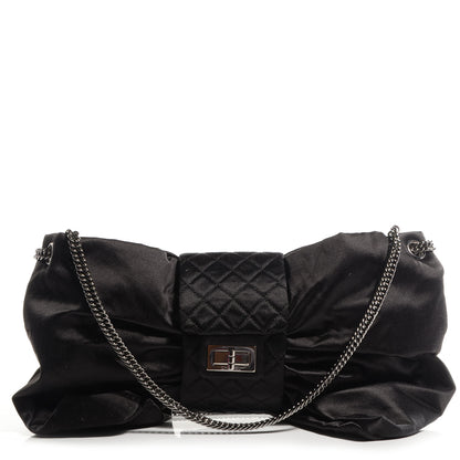 Chanel Satin Large Bow Bag Black 1 of 8
