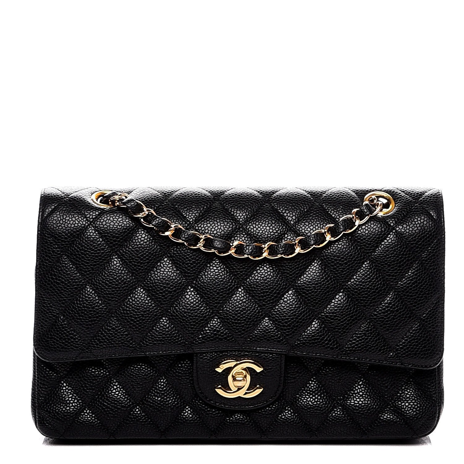Chanel Caviar Quilted Medium Double Flap Black 1 of 10