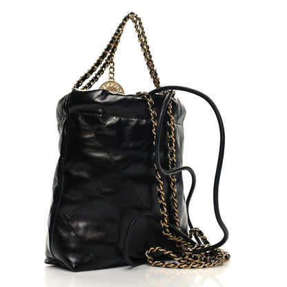 Chanel Shiny Calfskin Quilted Mini Chanel 22 Black 3 of 11