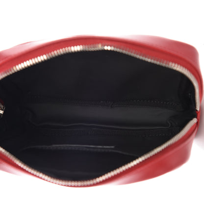 Saint Laurent Lambskin Y Quilted Monogram Loulou Cosmetic Case Rouge Orient 5 of 9