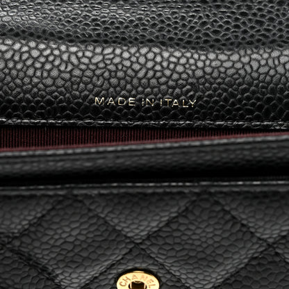 Chanel Caviar Quilted Flap Card Holder Wallet Black 6 of 7
