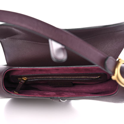 Christian Dior Grained Calfskin Saddle Bag Burgundy 5 of 9