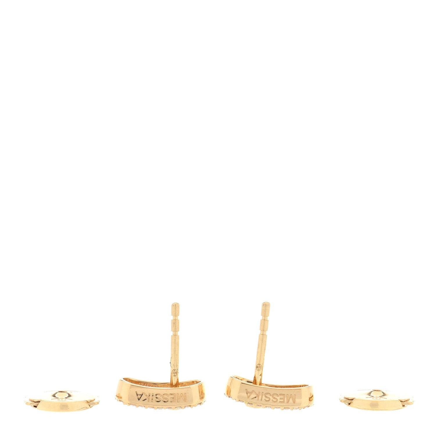 Messika 18K Yellow Gold Diamond Move Uno Earrings 3 of 6