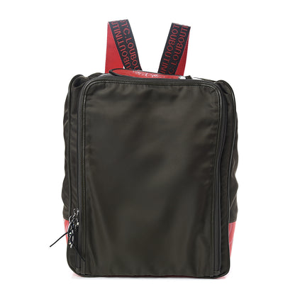Christian Louboutin Nylon Calfskin Hop'n Zip Backpack Dark Green 1 of 10