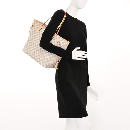 Louis Vuitton Damier Azur Neo Neverfull MM Rose Ballerine 2 of 8