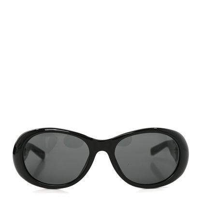 Saint Laurent Acetate Oval Sunglasses SL736 Black 2 of 8