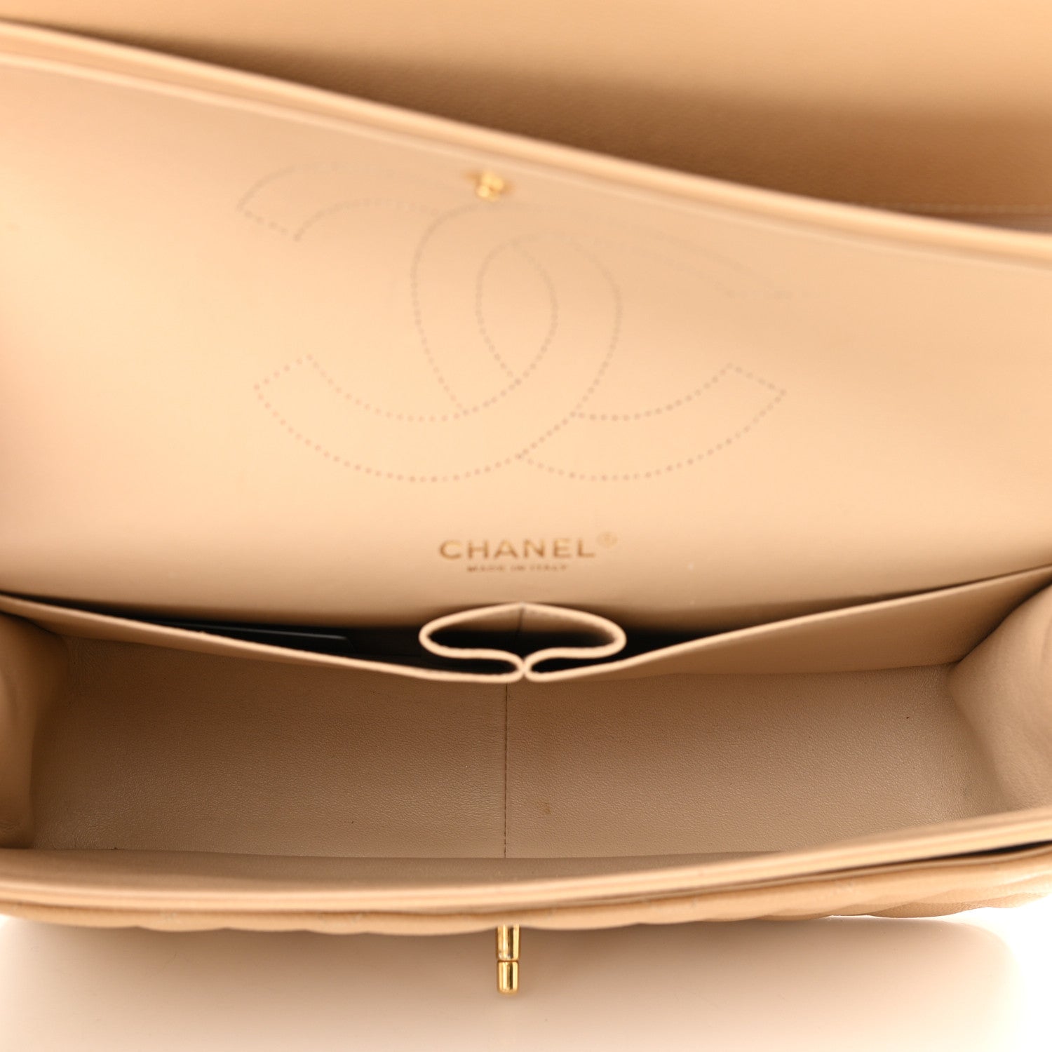 Chanel Caviar Quilted Jumbo Double Flap Beige 5 of 11