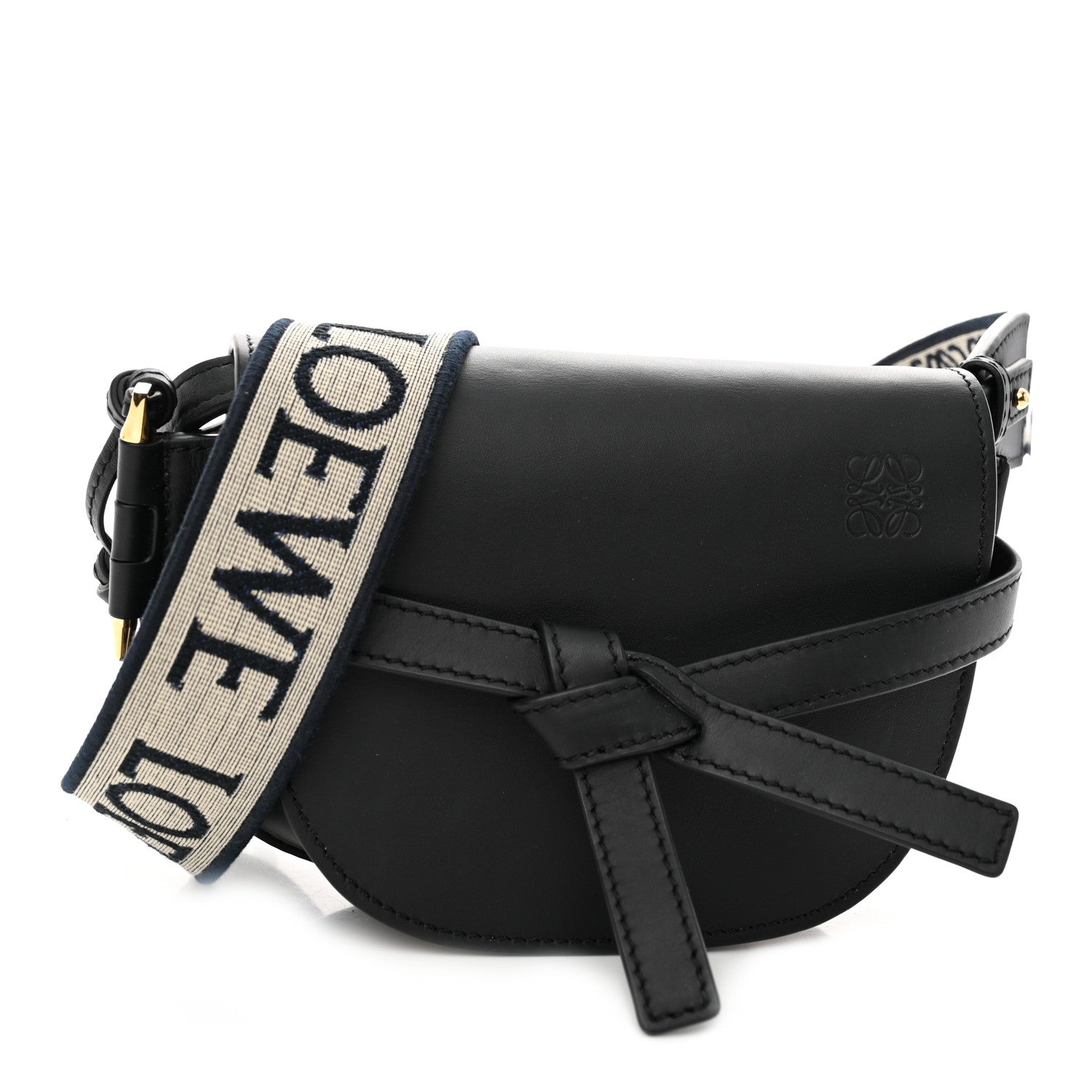 Loewe Calfskin Jacquard Mini Gate Dual Bag Black 1 of 11