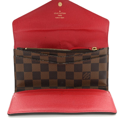 Louis Vuitton Damier Ebene Josephine Wallet Red 7 of 18