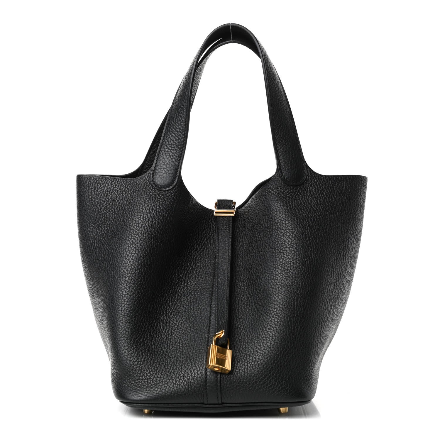 Hermes Taurillon Clemence Picotin Lock 22 MM Black 1 of 4