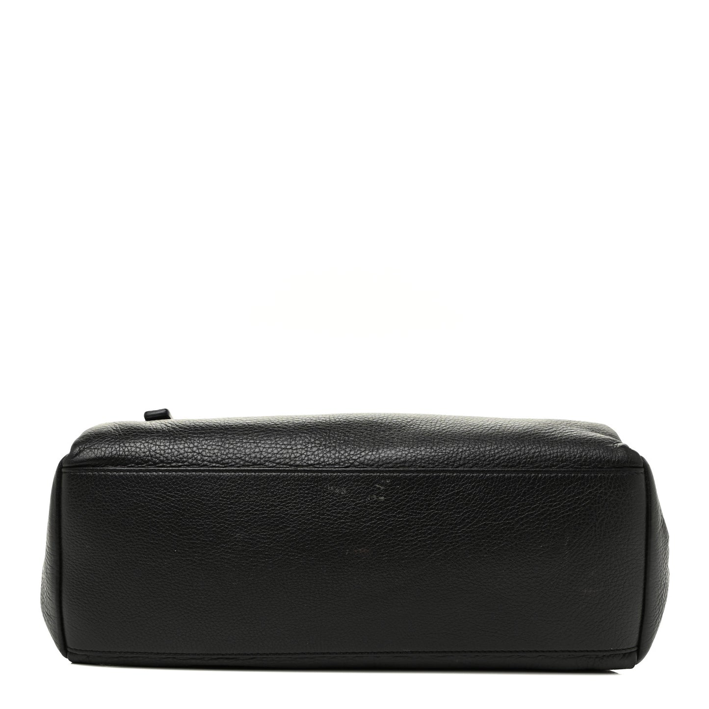 Pebbled Calfskin Small Pandora Pure Flap Bag Dark Brown