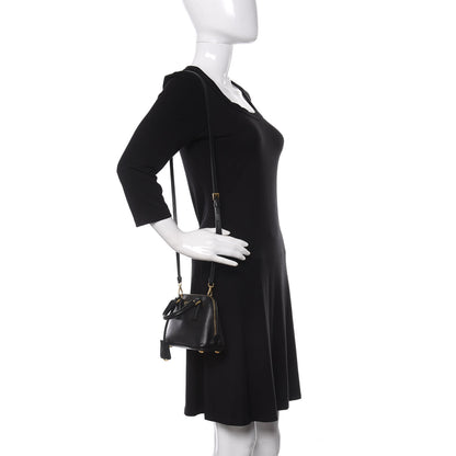 Prada Saffiano Lux Mini Promenade Tote Black 2 of 9