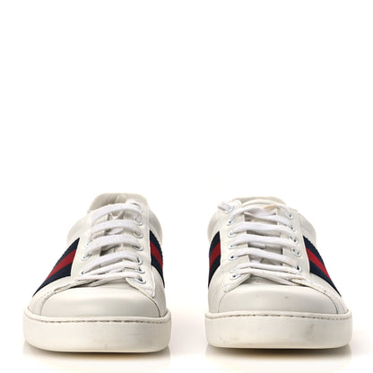 Gucci Calfskin Ayers Web Mens Ace Sneakers 10.5 White Blue 3 of 17