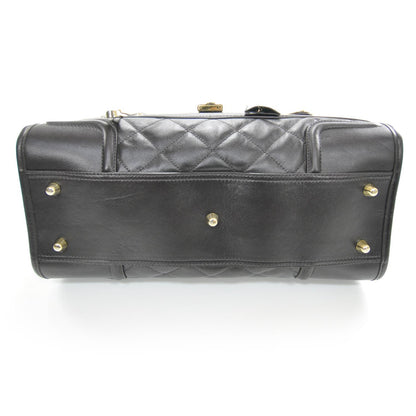 Burberry Leather Quilted Manor Tote Dark Brown 4 of 9