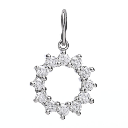 Tiffany Platinum Diamond Circle Charm 1 of 3