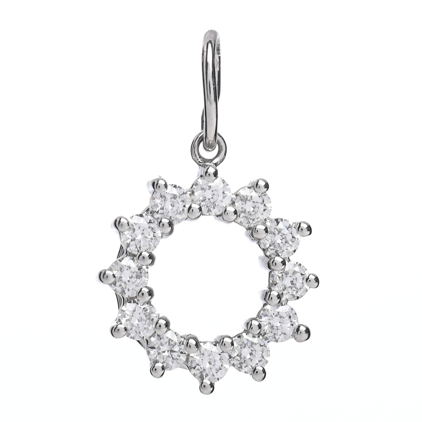 Platinum Diamond Circle Charm
