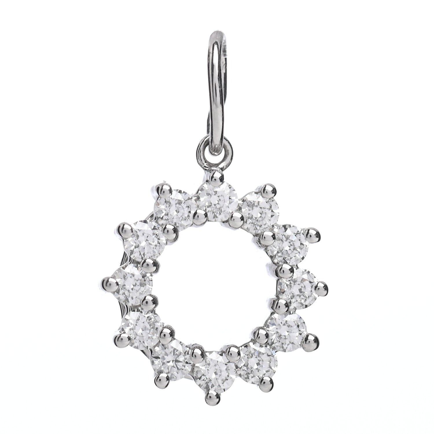 Tiffany Platinum Diamond Circle Charm 1 of 3