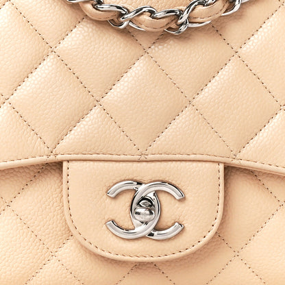 Chanel Caviar Quilted Jumbo Single Flap Beige 9 of 12
