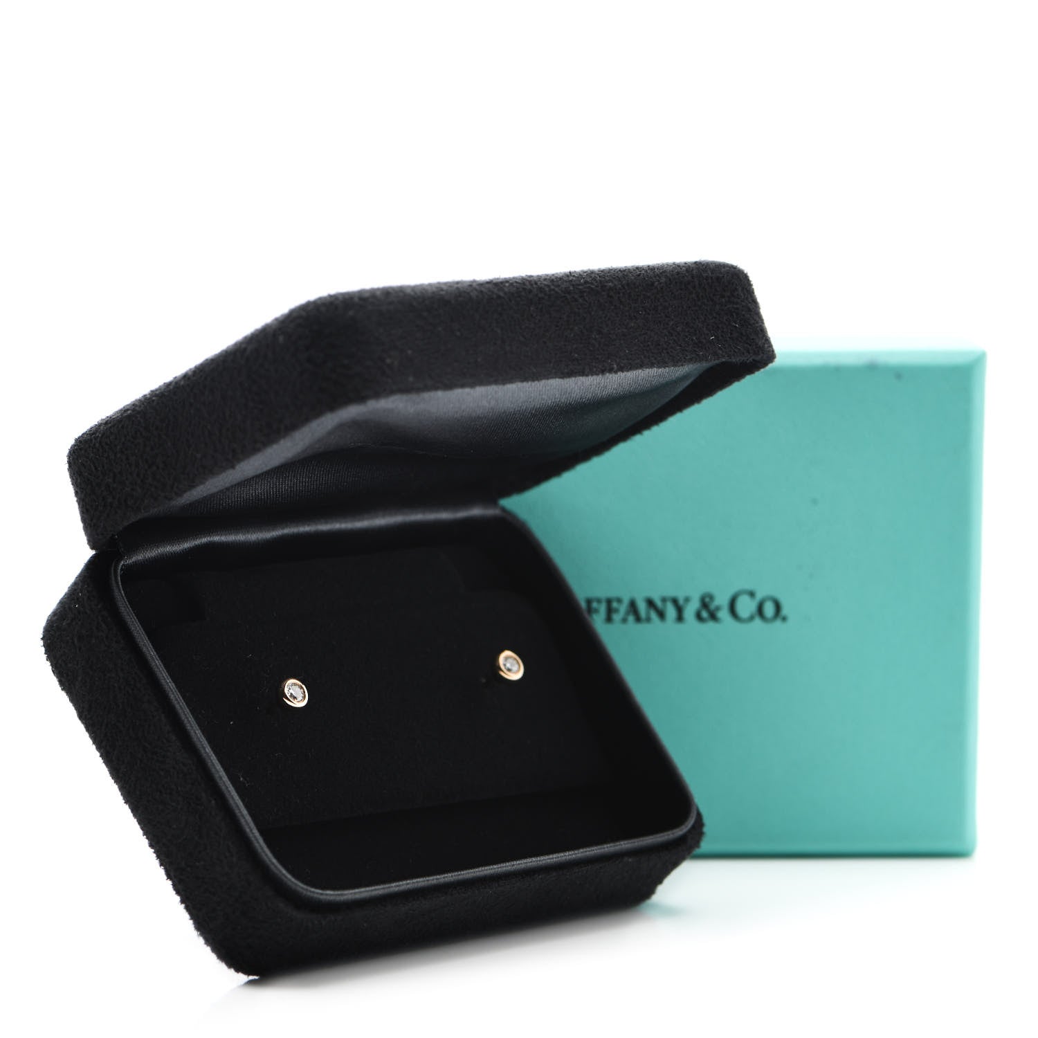 Tiffany 18K Rose Gold Diamond .16ctw Elsa Peretti Diamonds By The Yard Earrings 6 of 6
