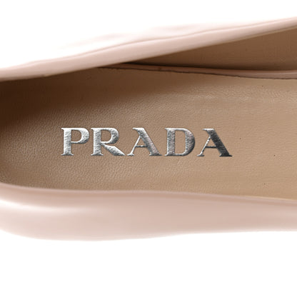 Prada Patent Triangle Ballerina Flats 37.5 Cipria 6 of 11