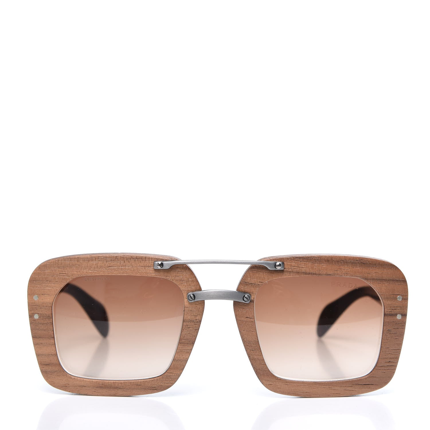 Prada Wooden Sunglasses SPR30R Canaletto Tortoise 2 of 8