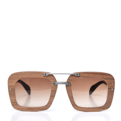 Prada Wooden Sunglasses SPR30R Canaletto Tortoise 2 of 8