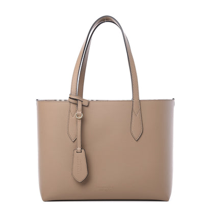 Burberry Haymarket Check Small Reversible Tote Mid Camel 1 of 15