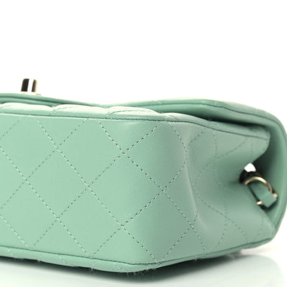 Chanel Lambskin Quilted Mini Rectangular Flap Green 9 of 12