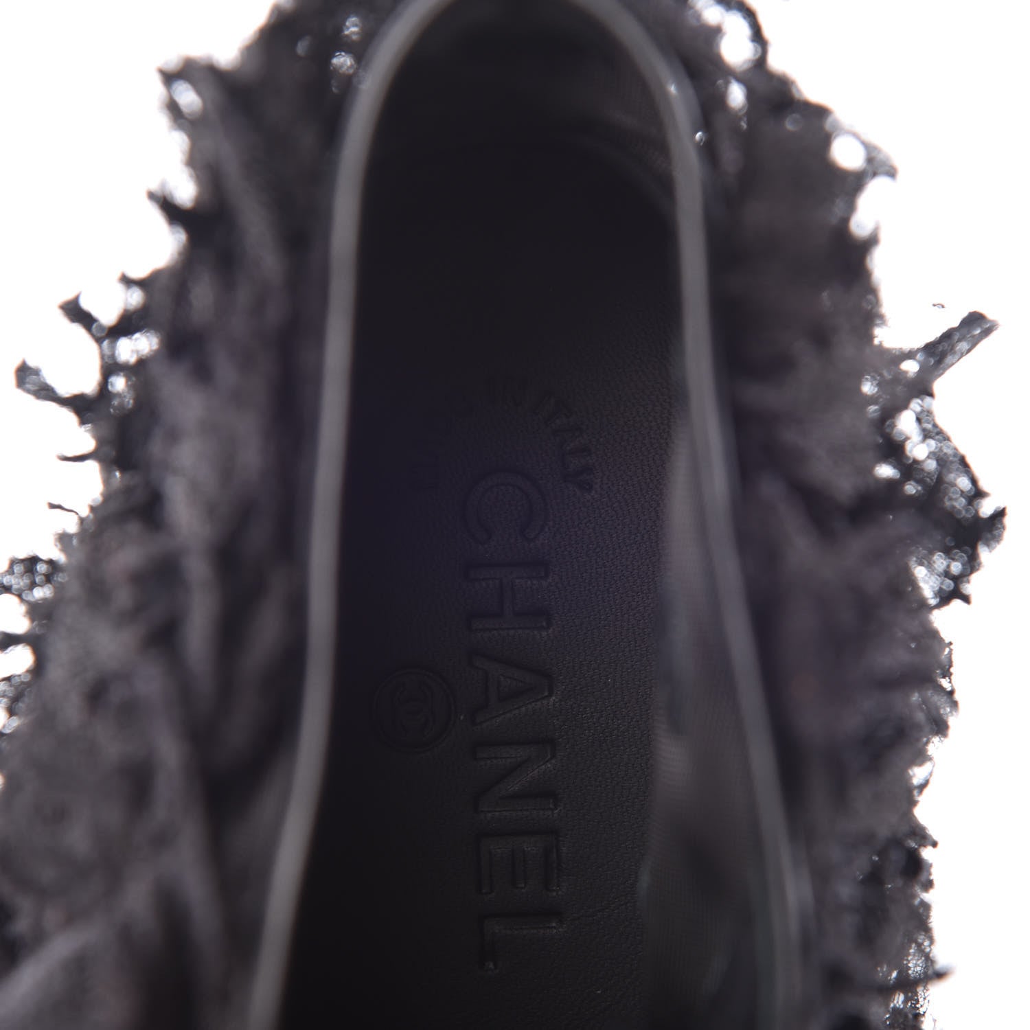 Chanel Camellia High Top Floral Lace Mesh Sneakers 38 Black 6 of 10