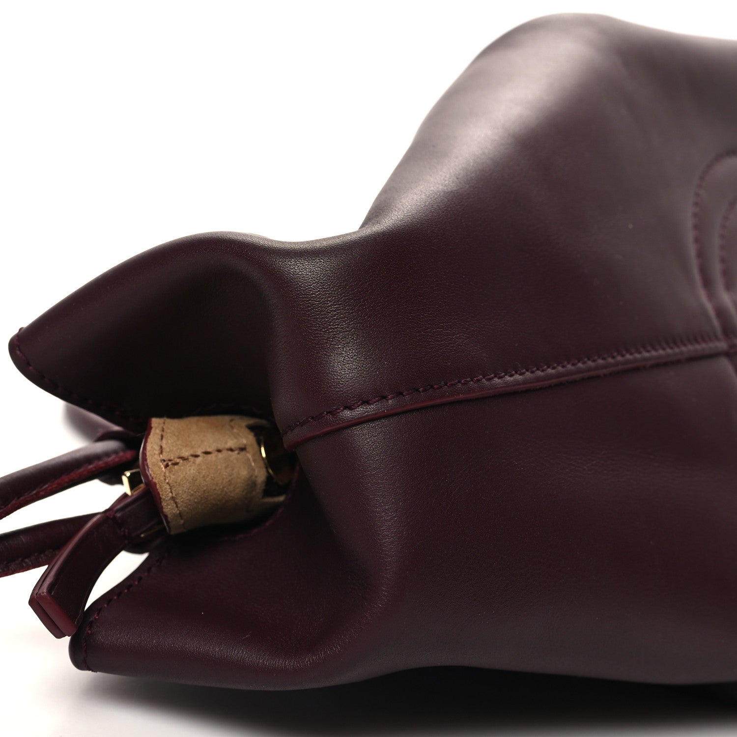 Loewe Shiny Nappa Calfskin Small Paseo Bag Burgundy 8 of 9