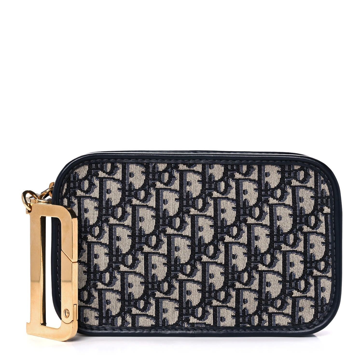 Christian Dior Oblique Diorquake Clutch Blue 1 of 11