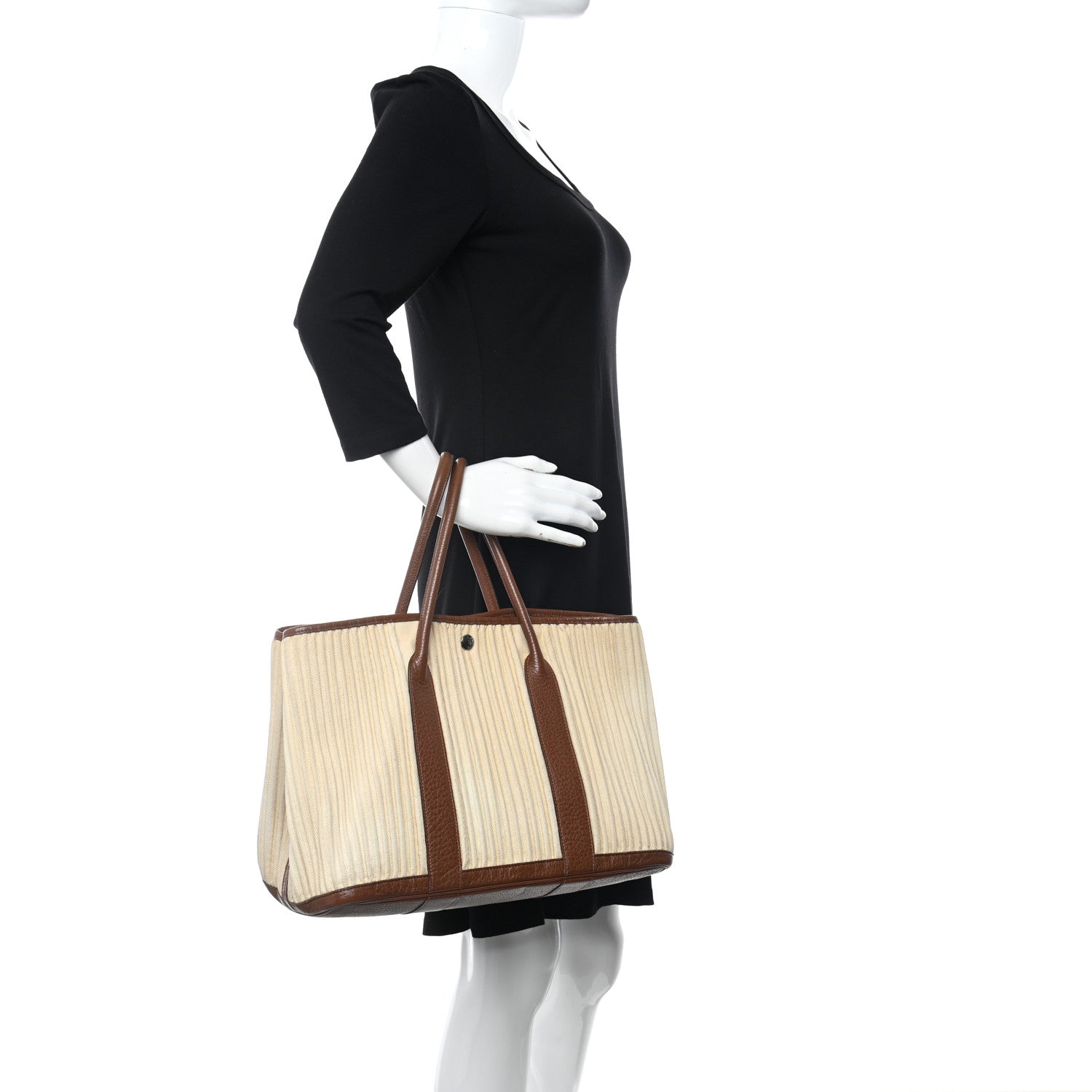 Hermes Ribbed Canvas Negonda Garden Party MM 36 2 of 13