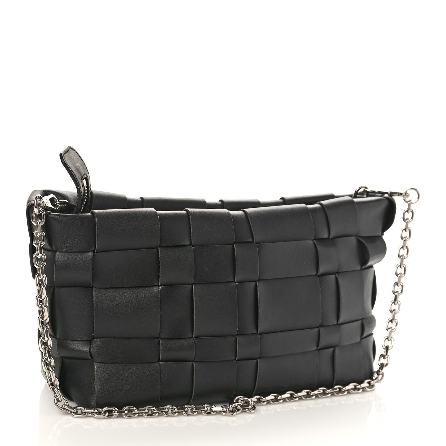 Calfskin Odita Lattice Pouch Black
