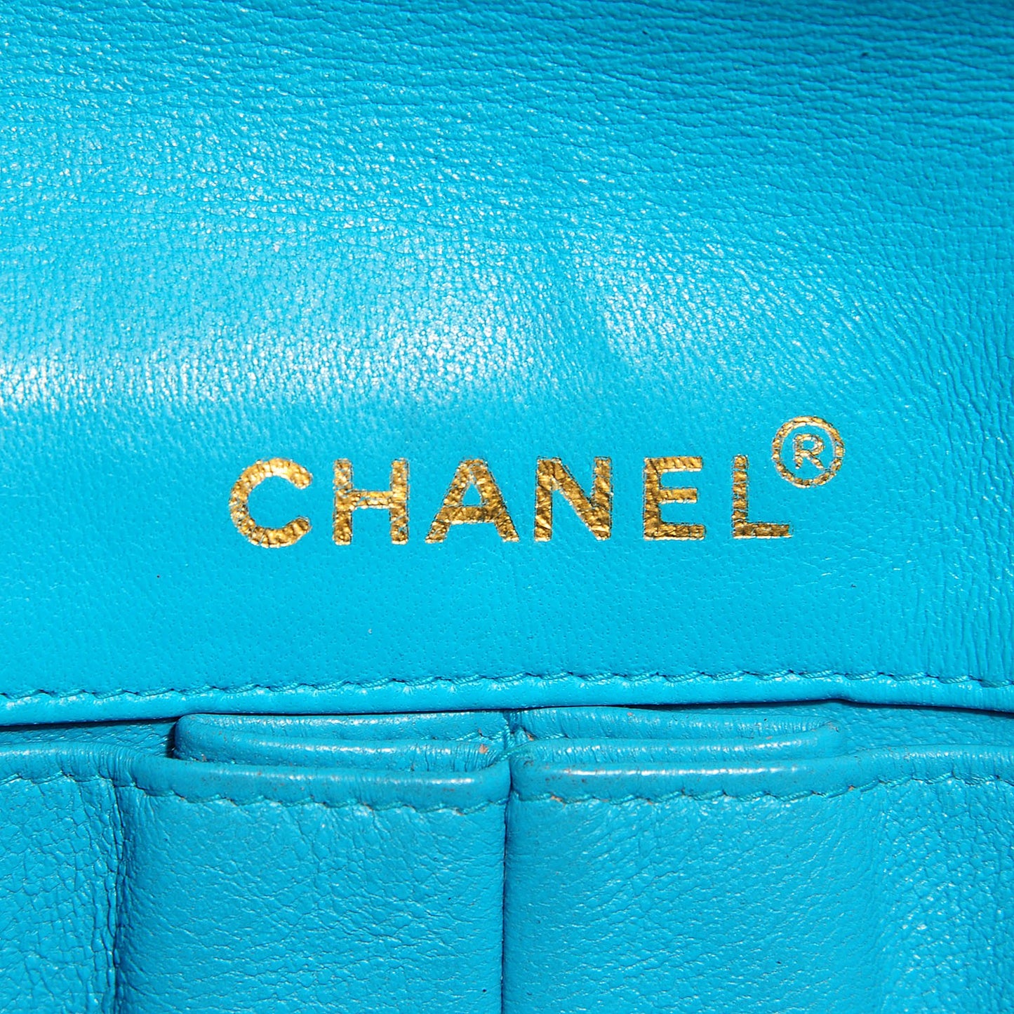 Lambskin Quilted East West Chocolate Bar Flap Navy