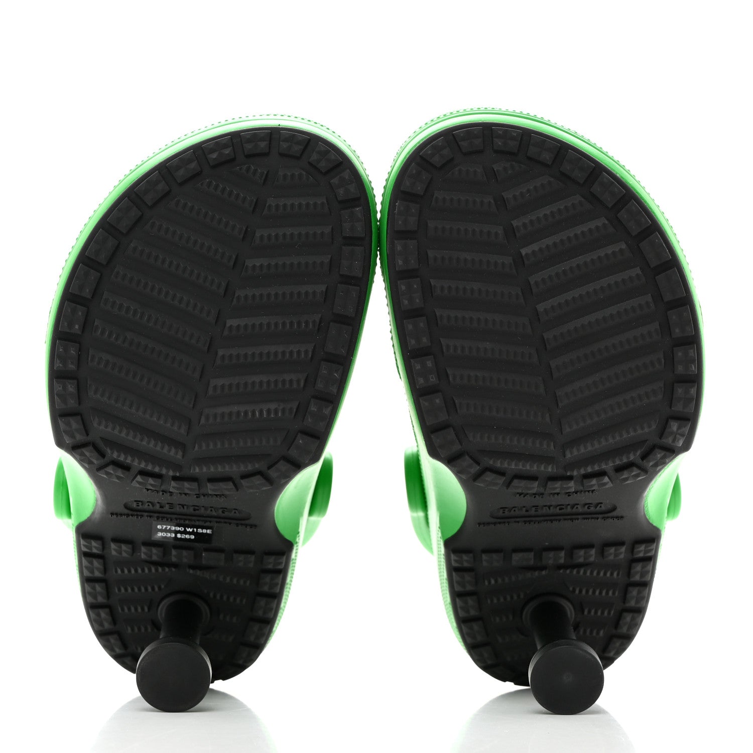 Balenciaga X CROCS Rubber Womens Madame 80 Sandals 36 Gras Green 6 of 9