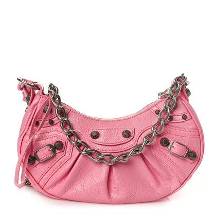Balenciaga Agneau Arena Le Cagole Chain Shoulder Bag XS Sweet Pink 1 of 11