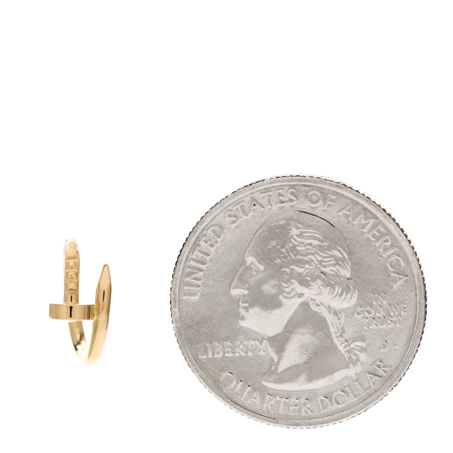 18K Yellow Gold Juste Un Clou Single Hoop Earring