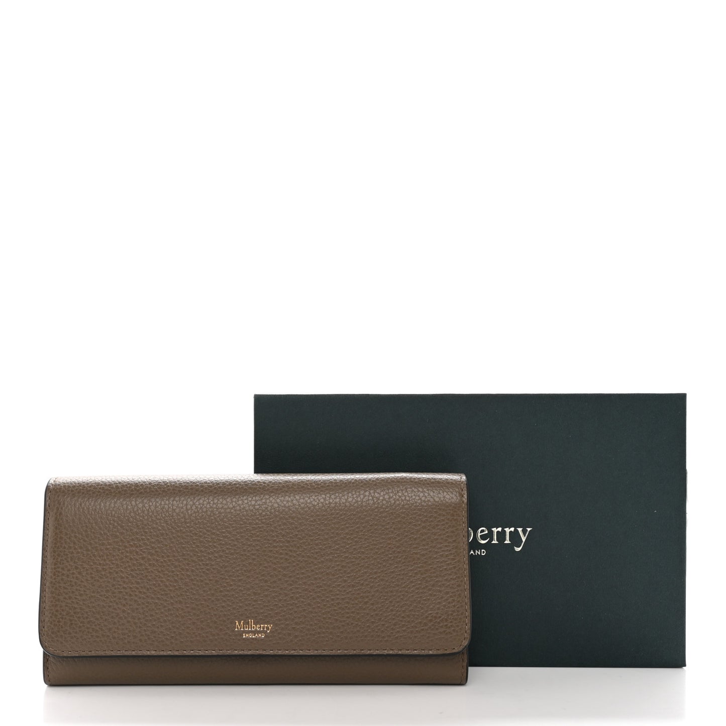 Small Classic Grain Continental Wallet Solid Grey