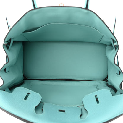 Hermes Taurillon Clemence Birkin 30 Bleu Atoll 5 of 12