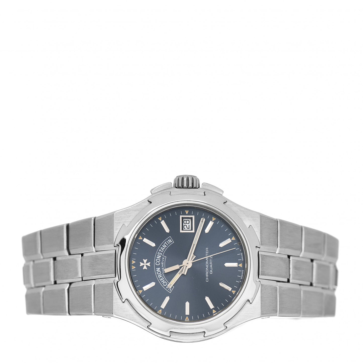Stainless Steel 35mm Overseas Quartz Watch Blue 72050
