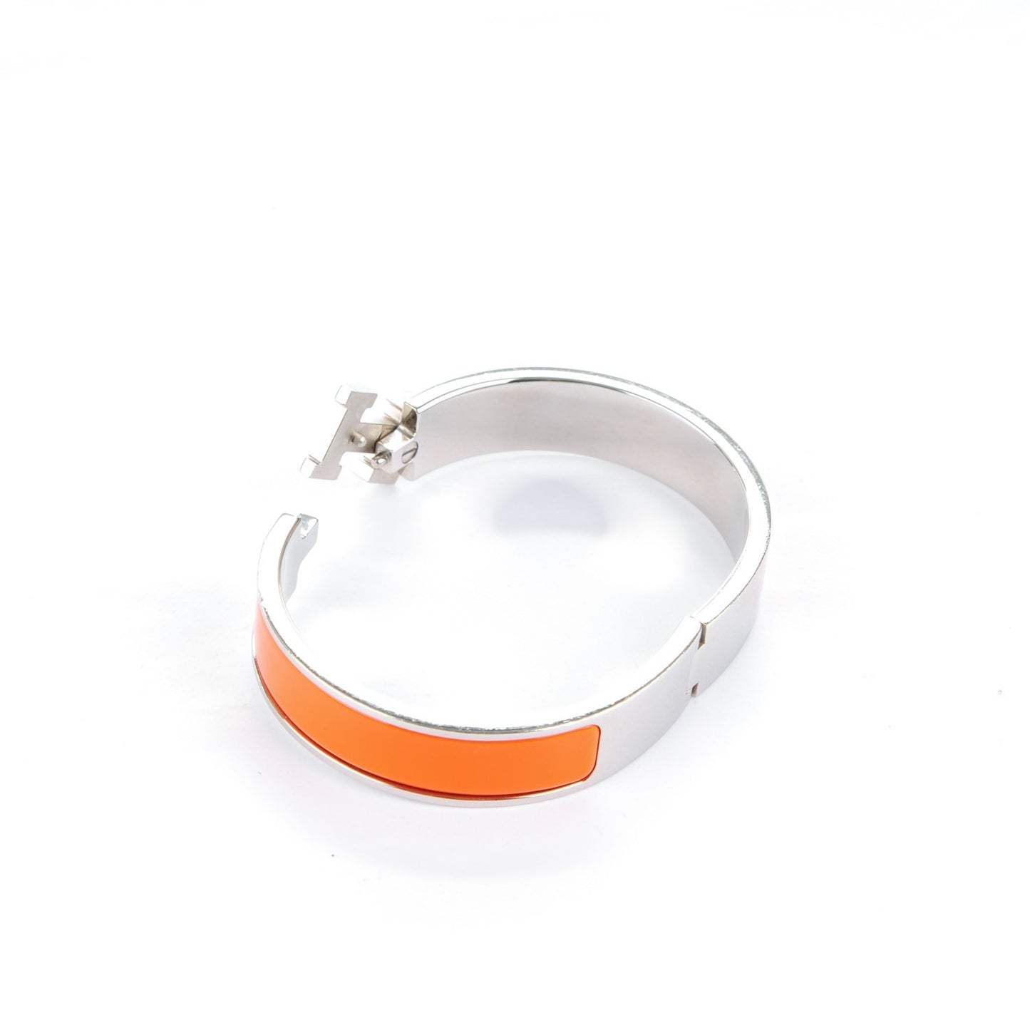 Enamel Narrow Clic Clac H Bracelet PM Orange