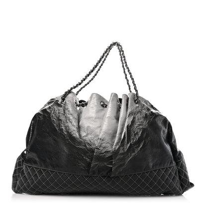 Chanel Vinyl Quilted Melrose Degrade Tote Black 1 of 10