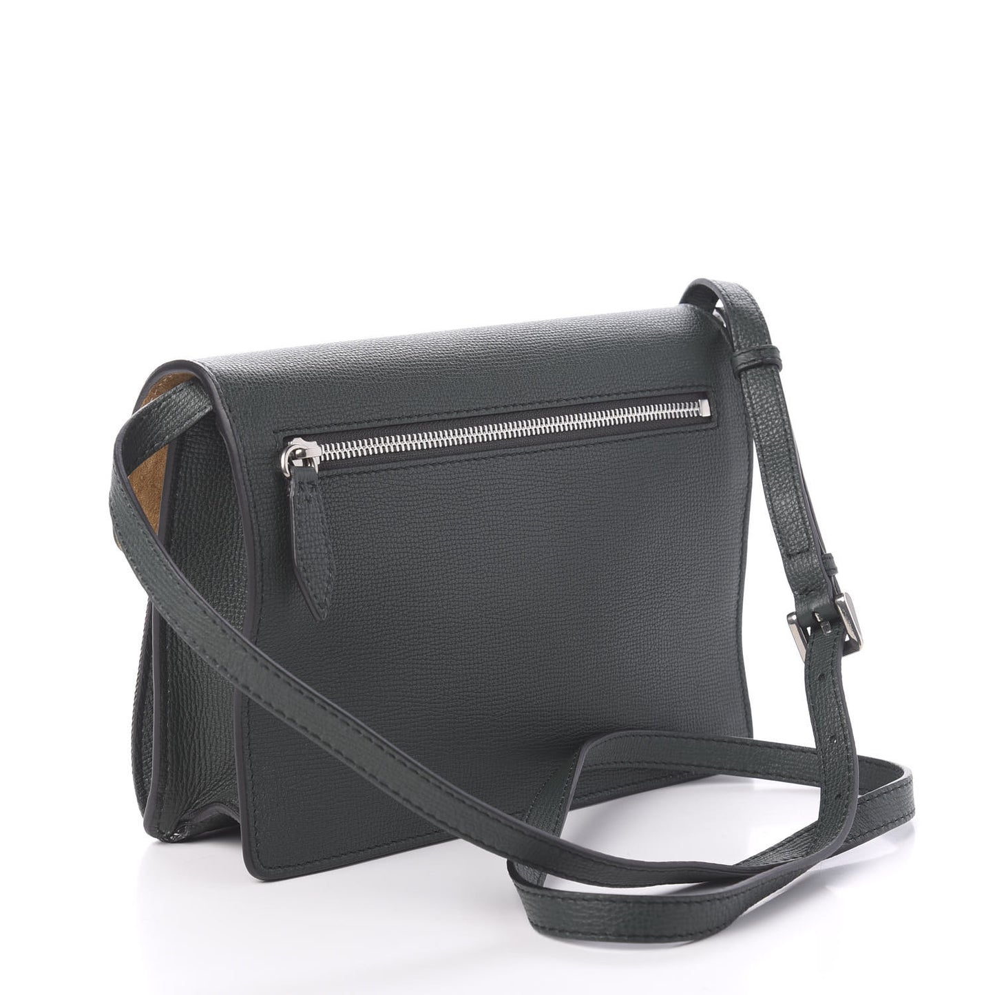 Derby Calfskin House Check Small Macken Crossbody Bag Dark Bottle Green