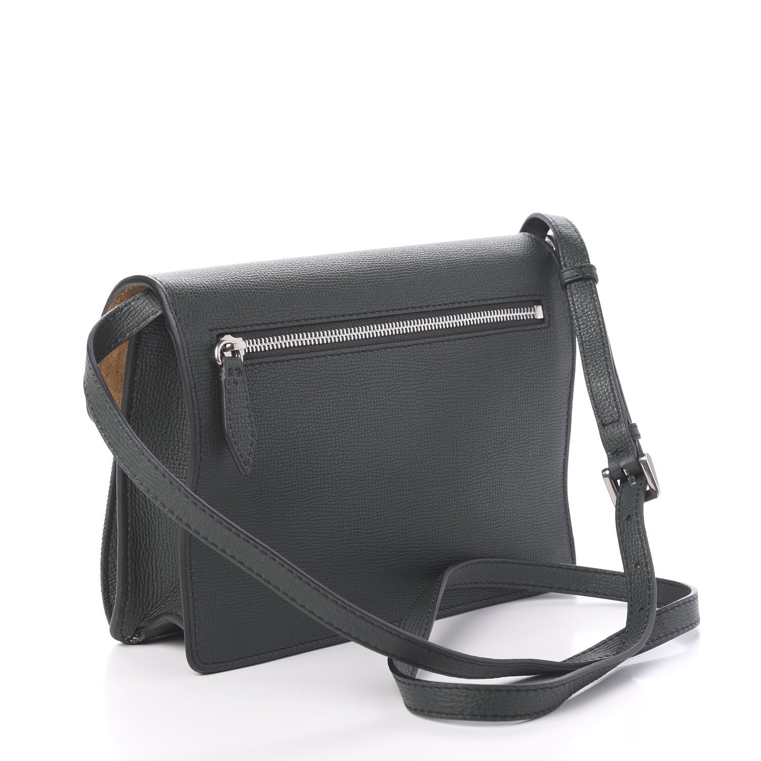 Burberry Derby Calfskin House Check Small Macken Crossbody Bag Dark Bottle Green 3 of 10