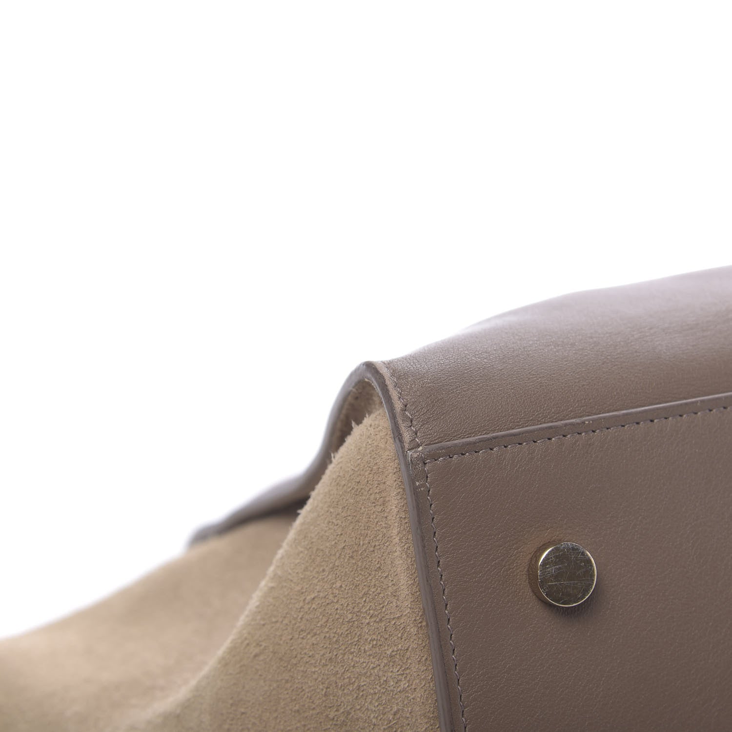 Saint Laurent Calfskin Suede Small Monogram Downtown Cabas Taupe 18 of 21