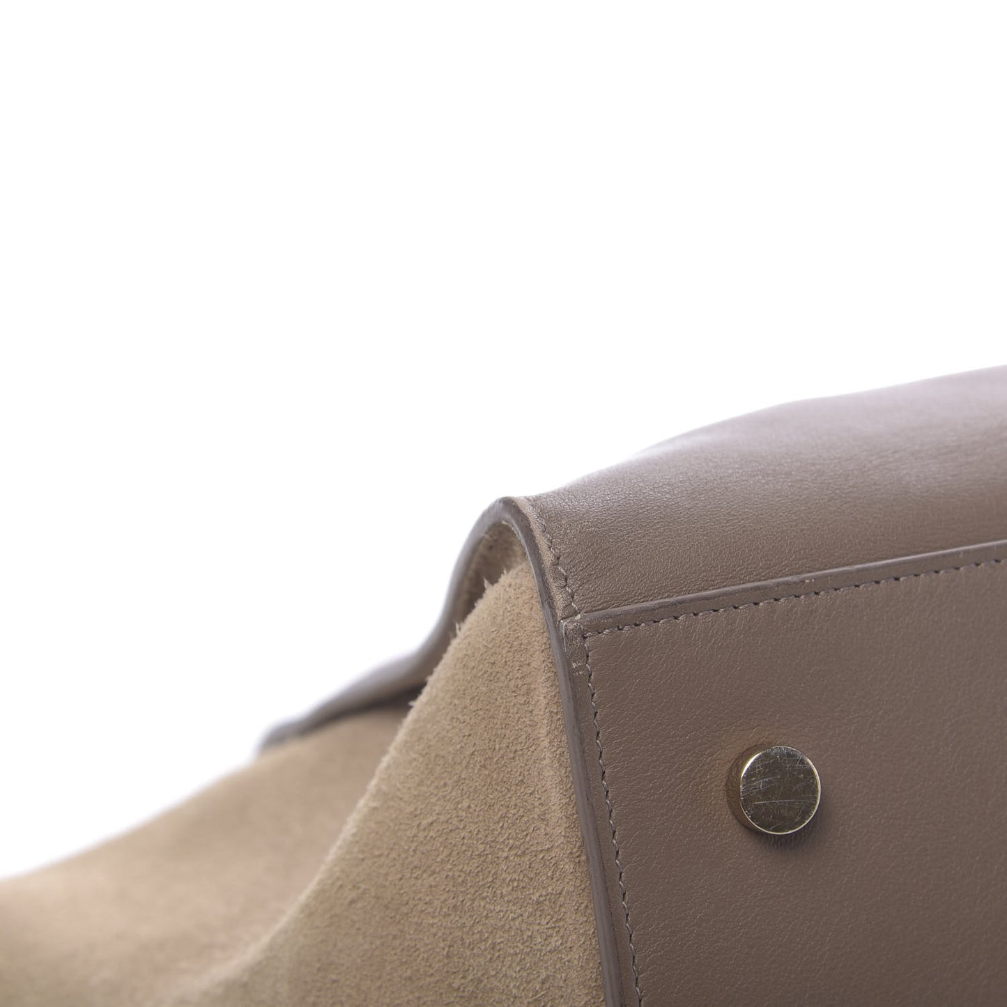 Calfskin Suede Small Monogram Downtown Cabas Taupe